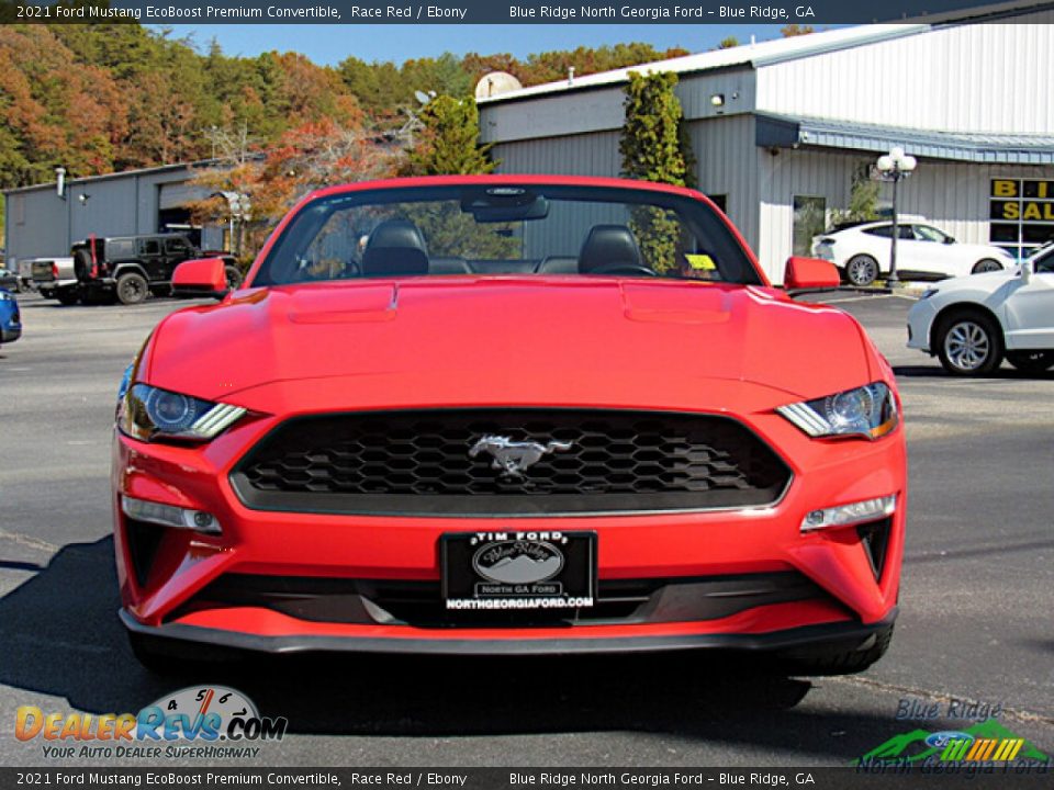 2021 Ford Mustang EcoBoost Premium Convertible Race Red / Ebony Photo #8