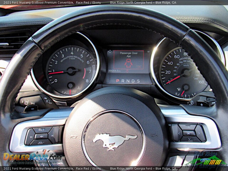 2021 Ford Mustang EcoBoost Premium Convertible Steering Wheel Photo #17