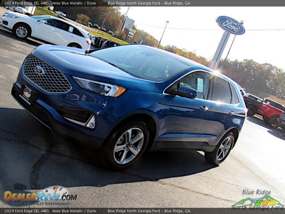 2024 Ford Edge SEL AWD Atlas Blue Metallic / Dune Photo #25