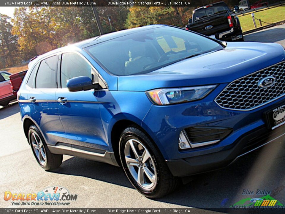 2024 Ford Edge SEL AWD Atlas Blue Metallic / Dune Photo #26