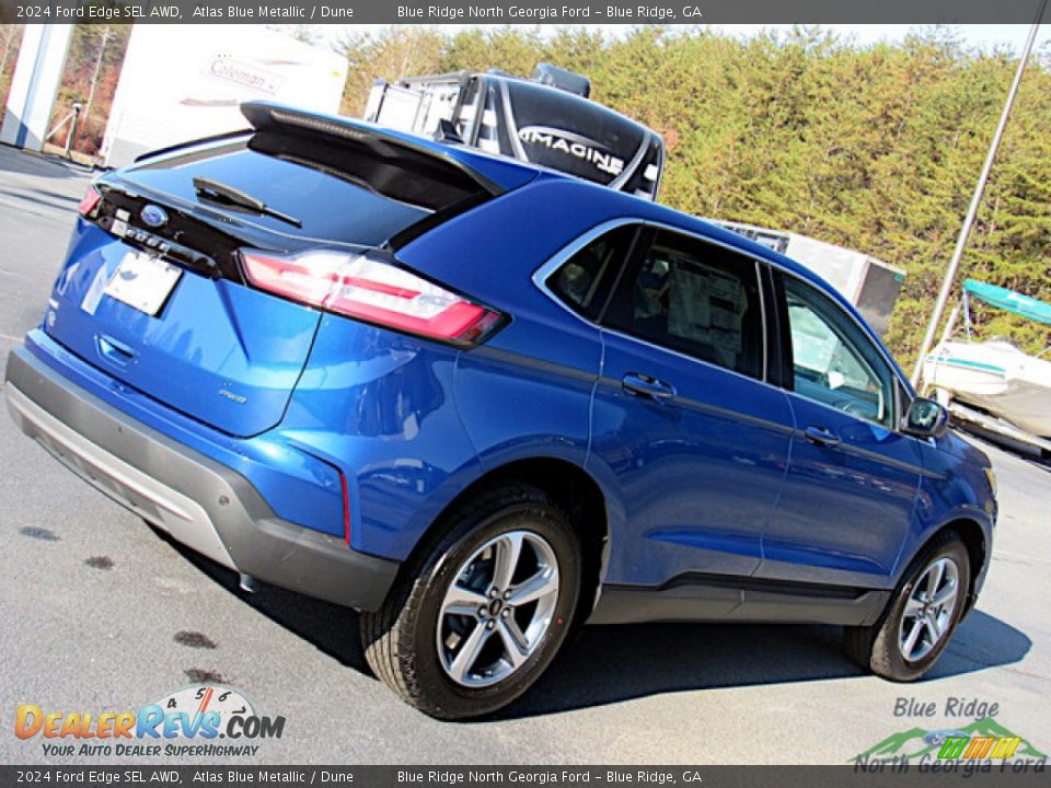 2024 Ford Edge SEL AWD Atlas Blue Metallic / Dune Photo #27