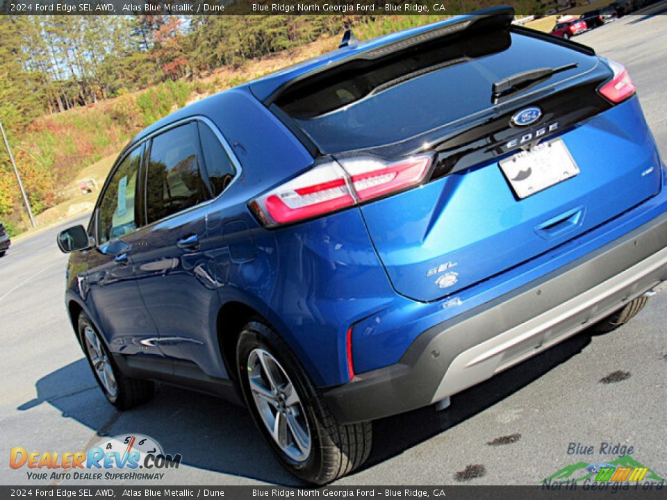 2024 Ford Edge SEL AWD Atlas Blue Metallic / Dune Photo #28