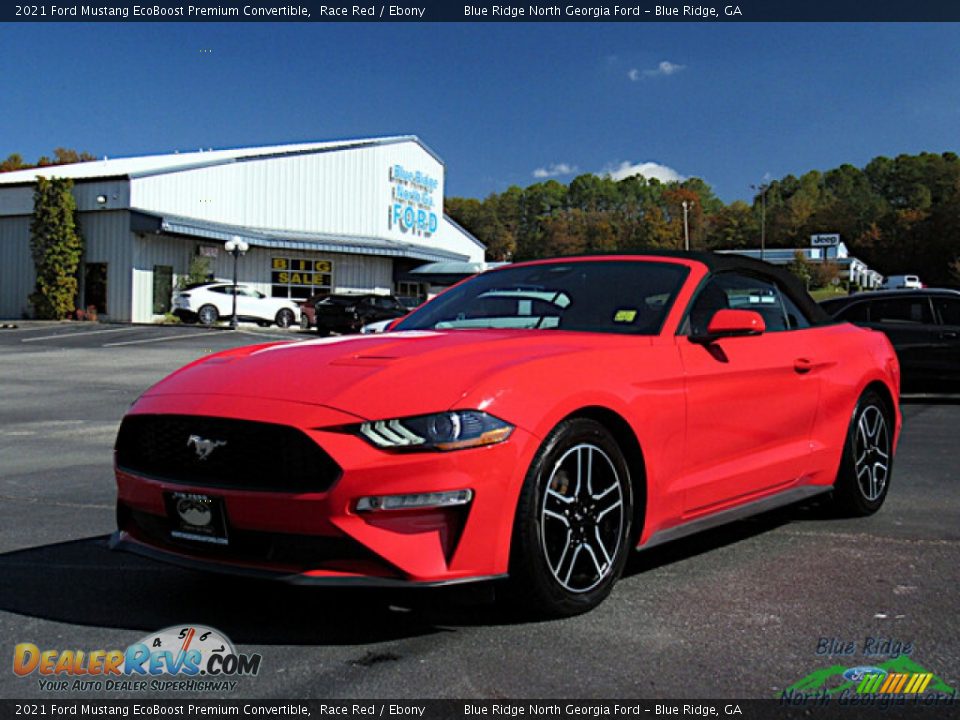 2021 Ford Mustang EcoBoost Premium Convertible Race Red / Ebony Photo #24