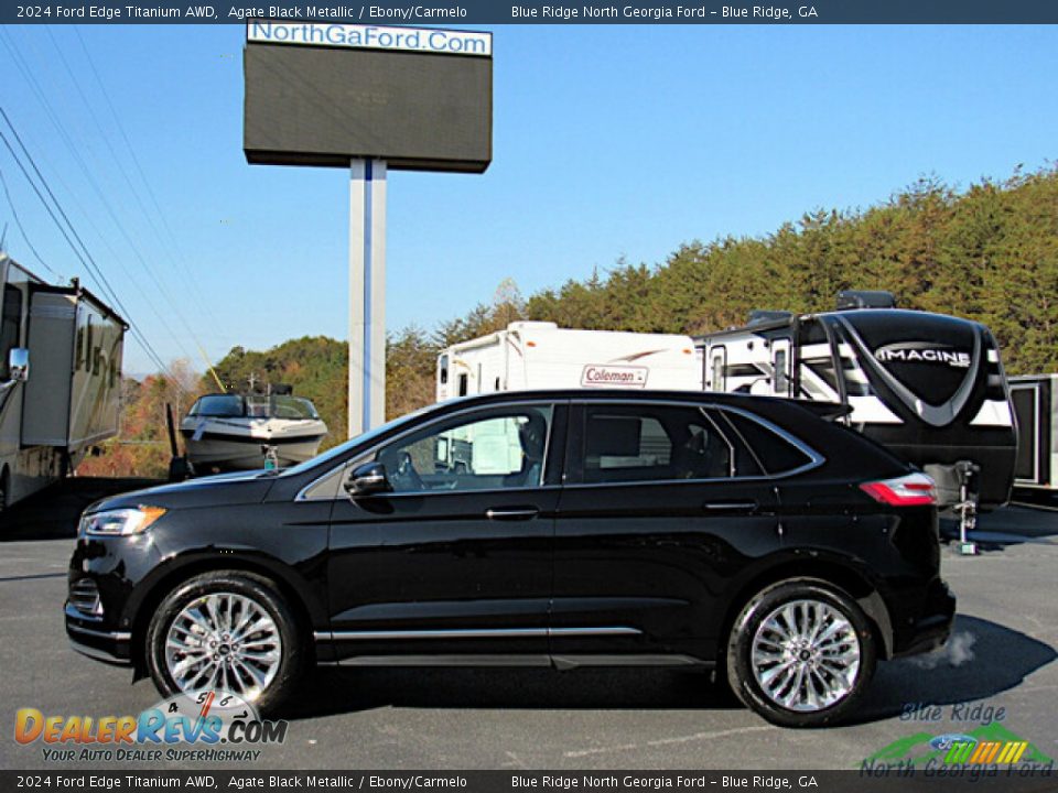 Agate Black Metallic 2024 Ford Edge Titanium AWD Photo #2