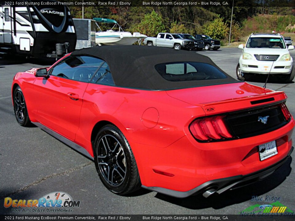 2021 Ford Mustang EcoBoost Premium Convertible Race Red / Ebony Photo #25