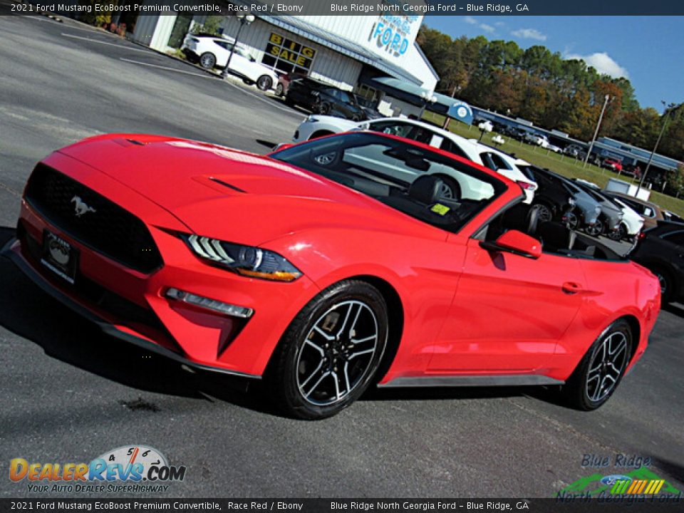 2021 Ford Mustang EcoBoost Premium Convertible Race Red / Ebony Photo #27