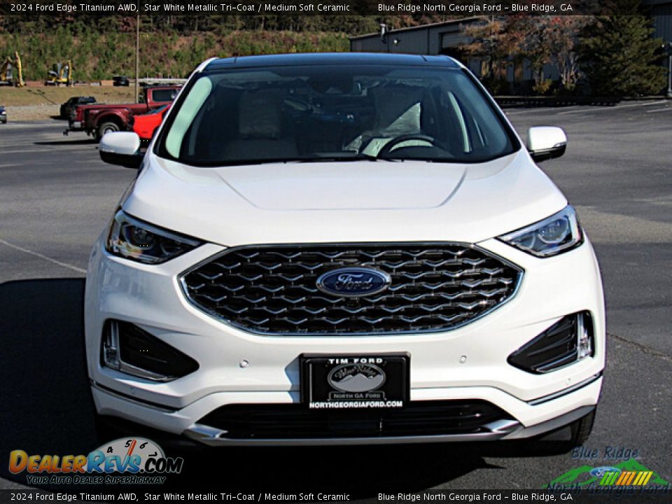 2024 Ford Edge Titanium AWD Star White Metallic Tri-Coat / Medium Soft Ceramic Photo #4