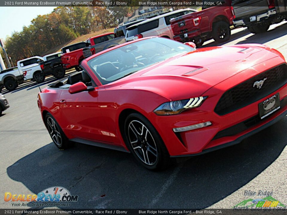 2021 Ford Mustang EcoBoost Premium Convertible Race Red / Ebony Photo #28