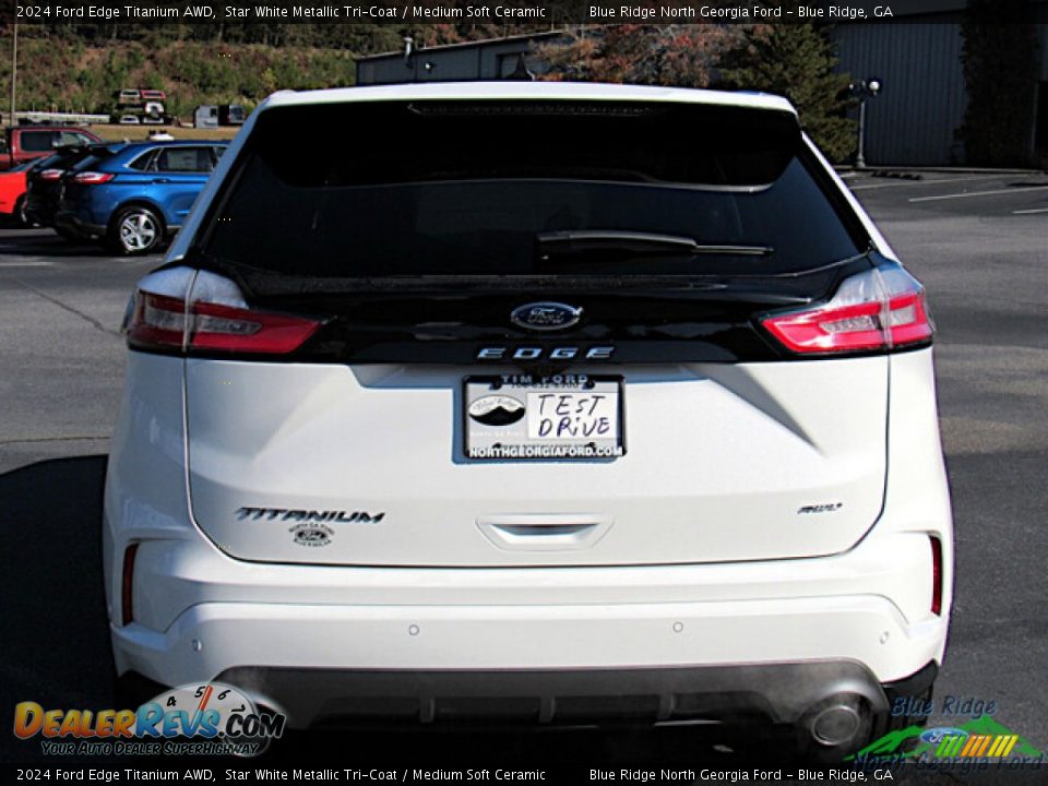2024 Ford Edge Titanium AWD Star White Metallic Tri-Coat / Medium Soft Ceramic Photo #5