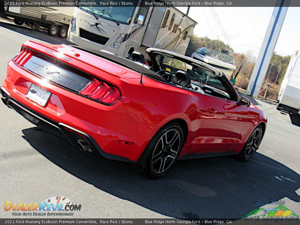 2021 Ford Mustang EcoBoost Premium Convertible Race Red / Ebony Photo #29
