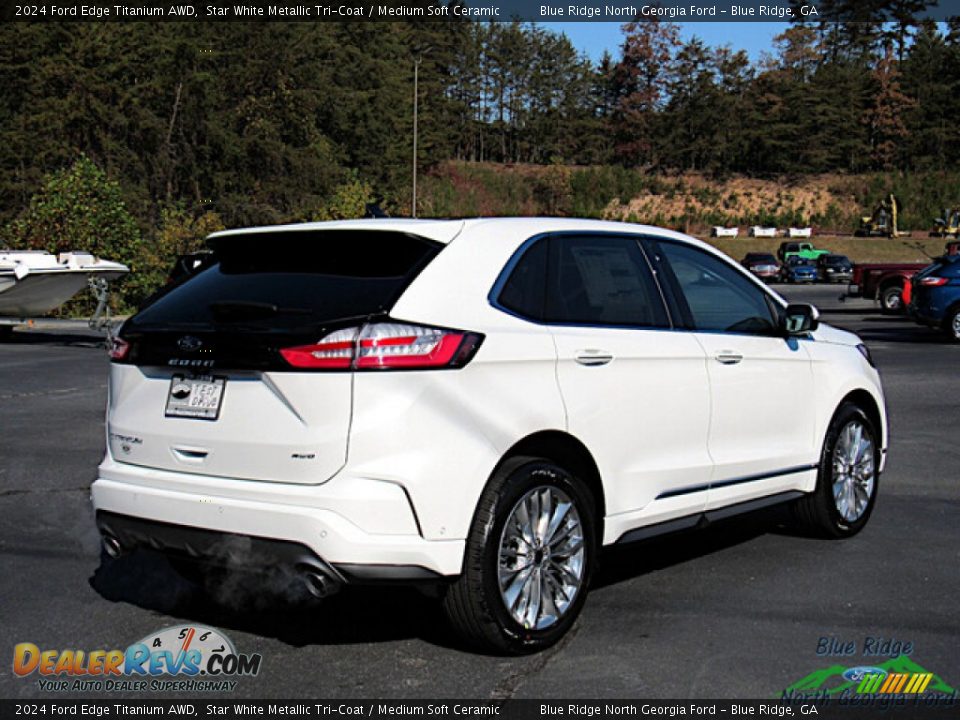 2024 Ford Edge Titanium AWD Star White Metallic Tri-Coat / Medium Soft Ceramic Photo #6