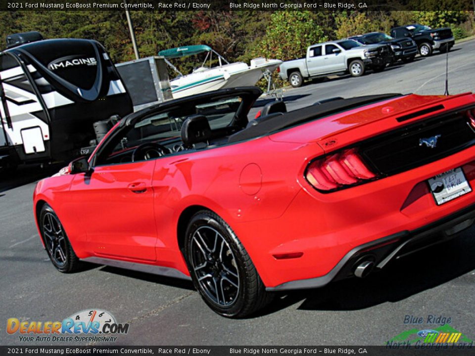 2021 Ford Mustang EcoBoost Premium Convertible Race Red / Ebony Photo #30
