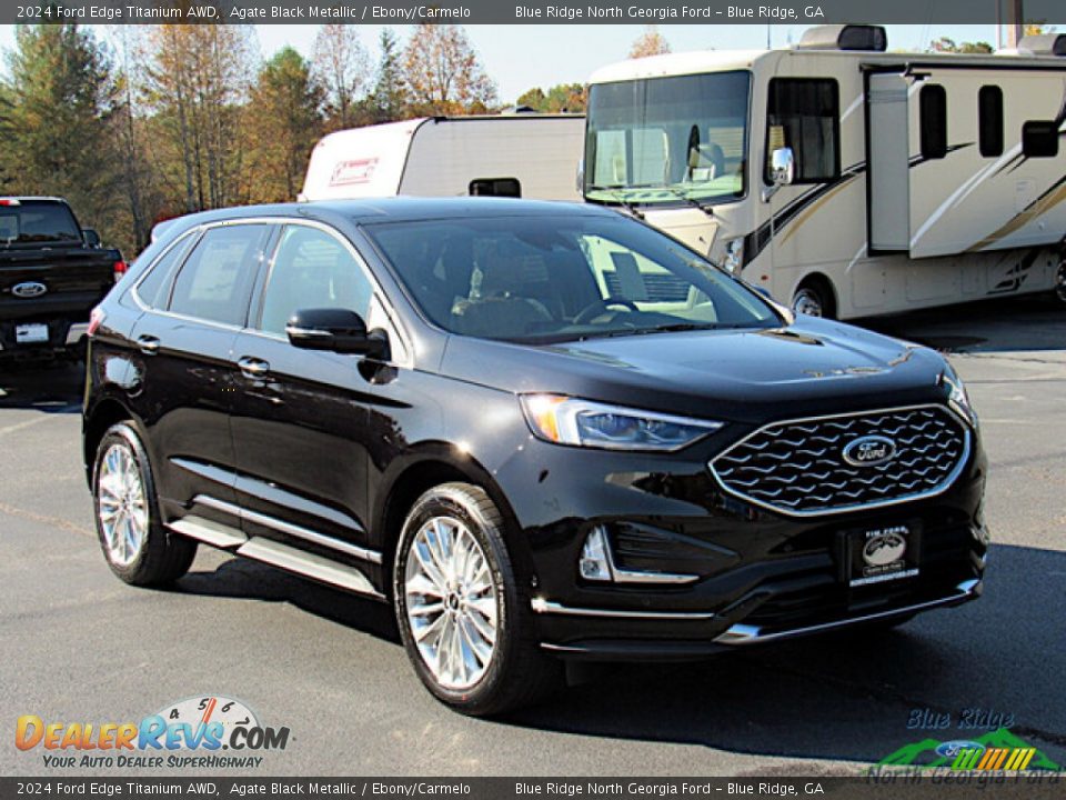 Agate Black Metallic 2024 Ford Edge Titanium AWD Photo #6