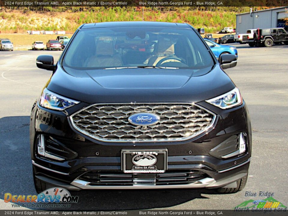 Agate Black Metallic 2024 Ford Edge Titanium AWD Photo #7