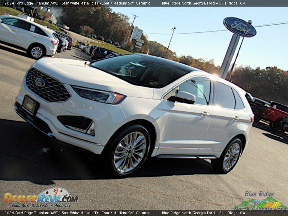 2024 Ford Edge Titanium AWD Star White Metallic Tri-Coat / Medium Soft Ceramic Photo #24
