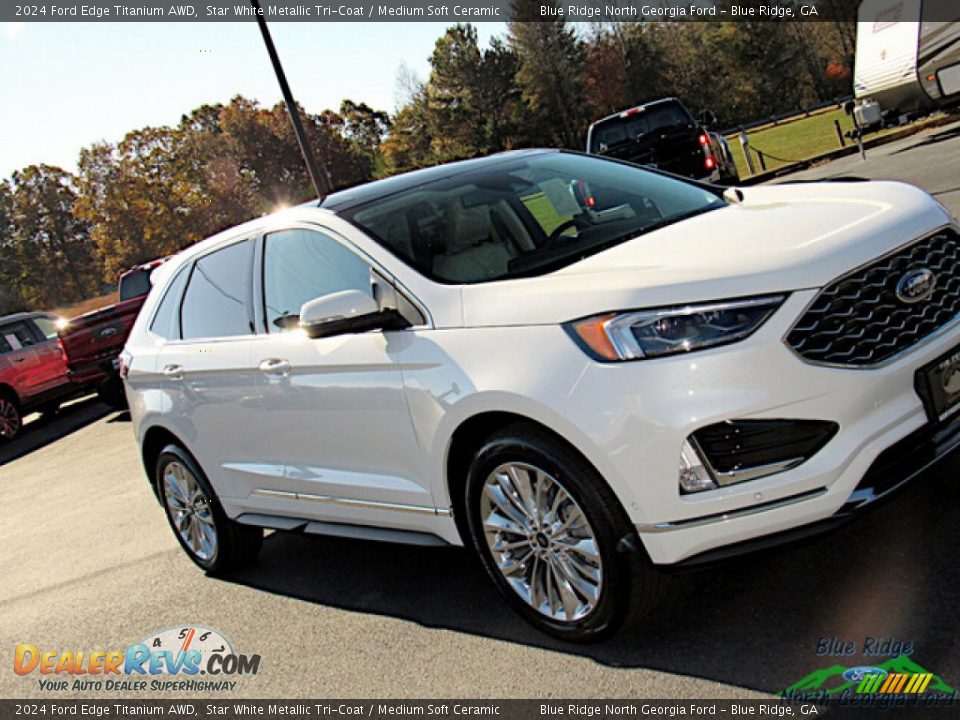 2024 Ford Edge Titanium AWD Star White Metallic Tri-Coat / Medium Soft Ceramic Photo #25