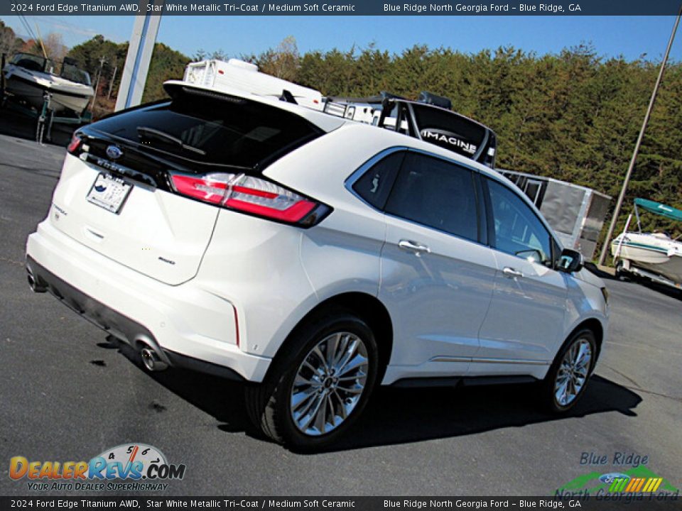 2024 Ford Edge Titanium AWD Star White Metallic Tri-Coat / Medium Soft Ceramic Photo #26