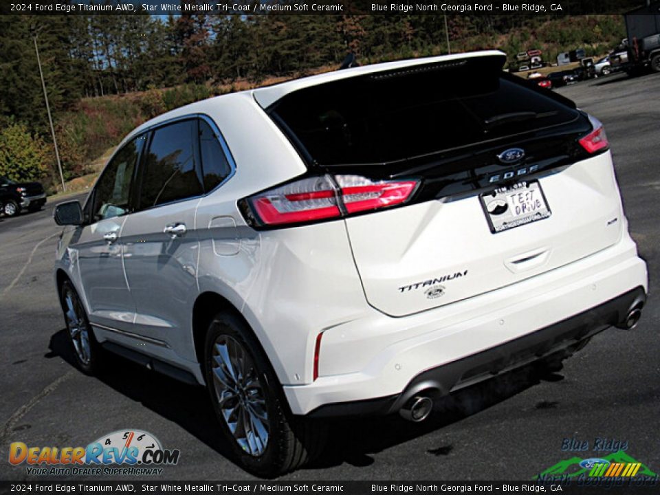 2024 Ford Edge Titanium AWD Star White Metallic Tri-Coat / Medium Soft Ceramic Photo #27