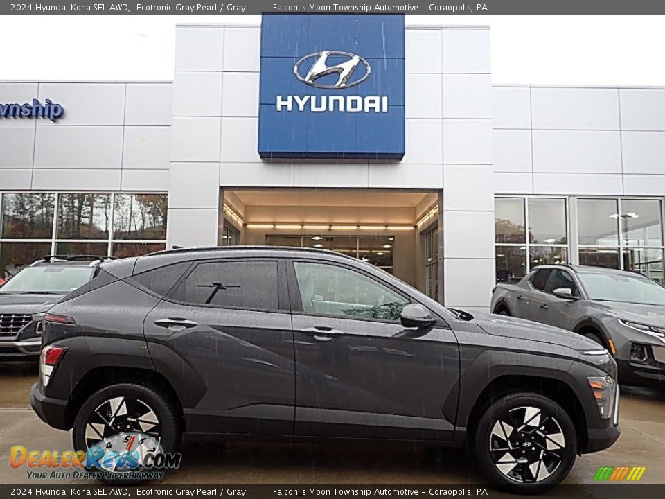 Ecotronic Gray Pearl 2024 Hyundai Kona SEL AWD Photo #1