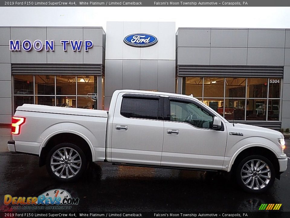 2019 Ford F150 Limited SuperCrew 4x4 White Platinum / Limited Camelback Photo #1