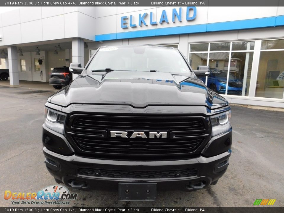 2019 Ram 1500 Big Horn Crew Cab 4x4 Diamond Black Crystal Pearl / Black Photo #3