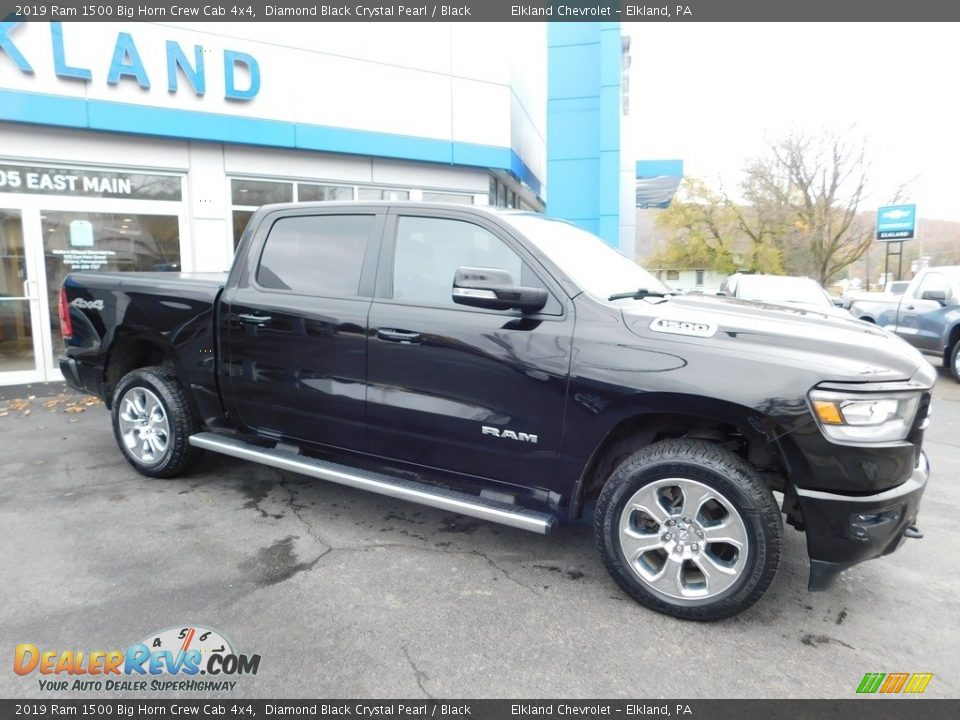 2019 Ram 1500 Big Horn Crew Cab 4x4 Diamond Black Crystal Pearl / Black Photo #5