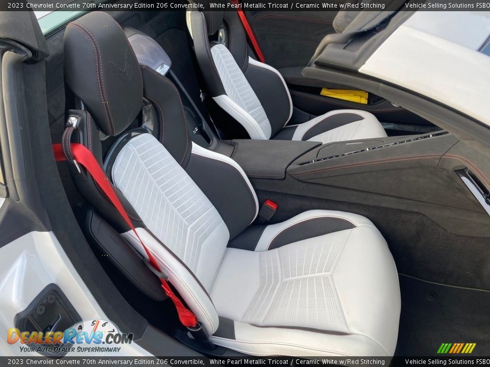 Ceramic White w/Red Stitching Interior - 2023 Chevrolet Corvette 70th Anniversary Edition Z06 Convertible Photo #5