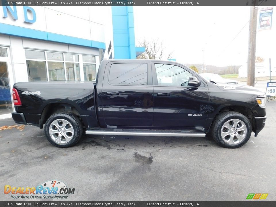 2019 Ram 1500 Big Horn Crew Cab 4x4 Diamond Black Crystal Pearl / Black Photo #6