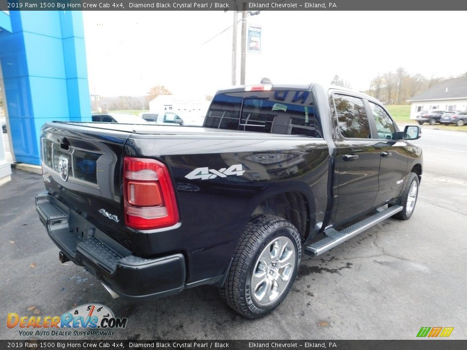 2019 Ram 1500 Big Horn Crew Cab 4x4 Diamond Black Crystal Pearl / Black Photo #7