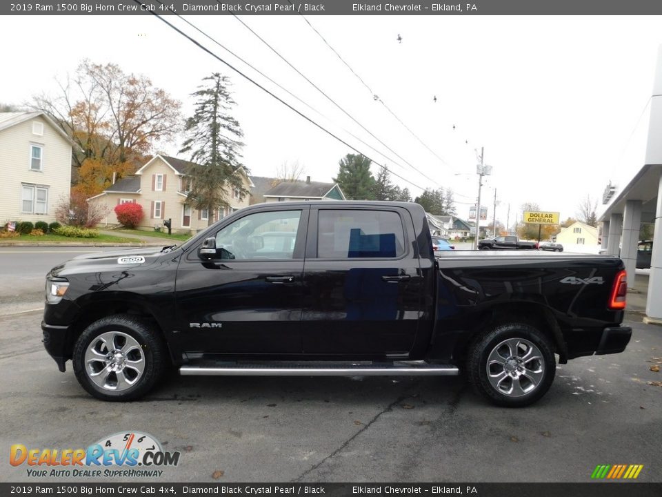 2019 Ram 1500 Big Horn Crew Cab 4x4 Diamond Black Crystal Pearl / Black Photo #10