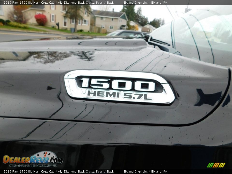 2019 Ram 1500 Big Horn Crew Cab 4x4 Diamond Black Crystal Pearl / Black Photo #16