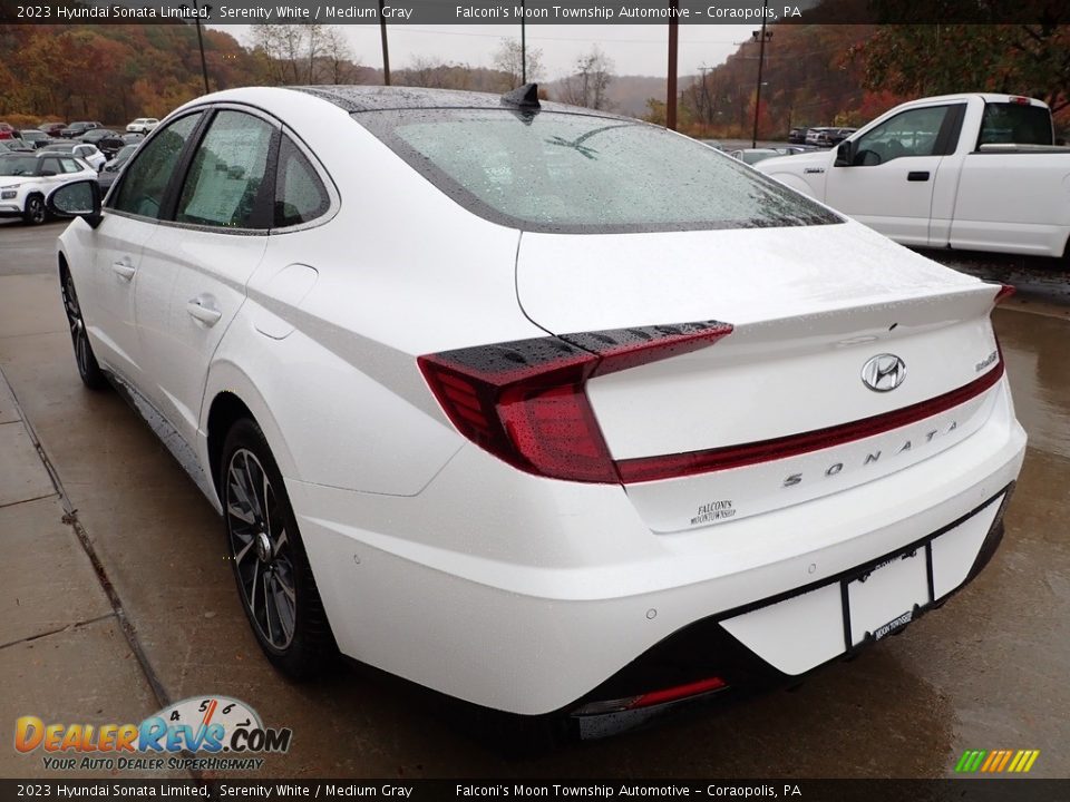 Serenity White 2023 Hyundai Sonata Limited Photo #4