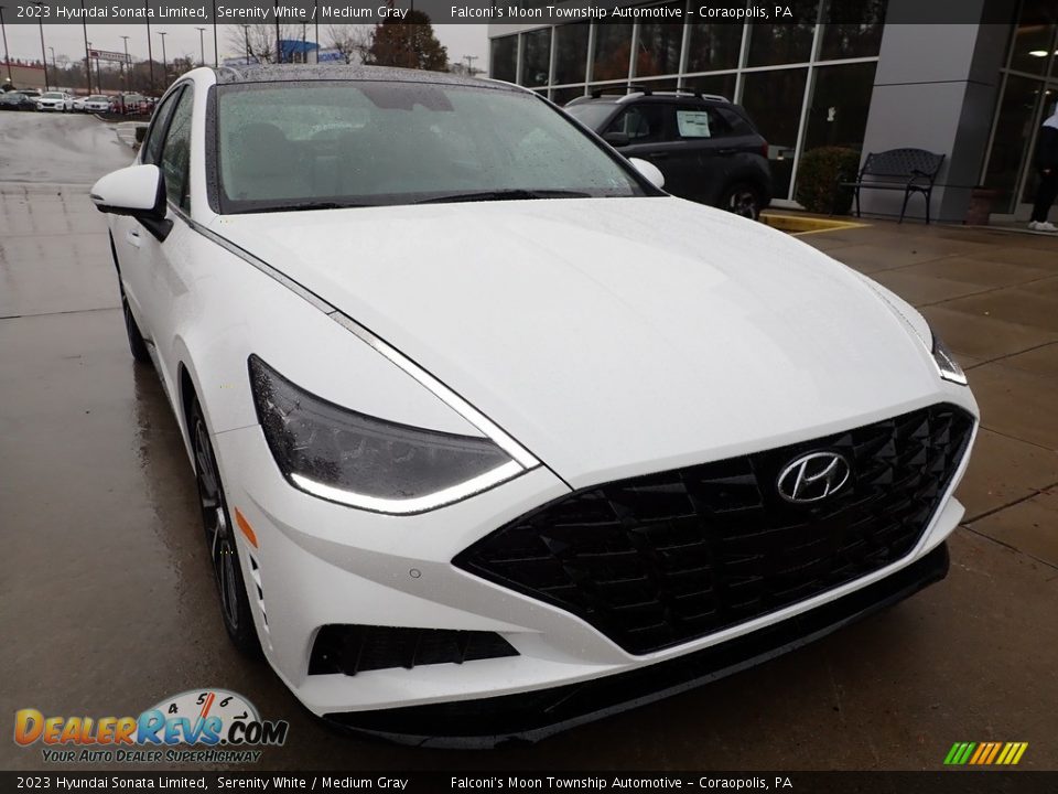 2023 Hyundai Sonata Limited Serenity White / Medium Gray Photo #8