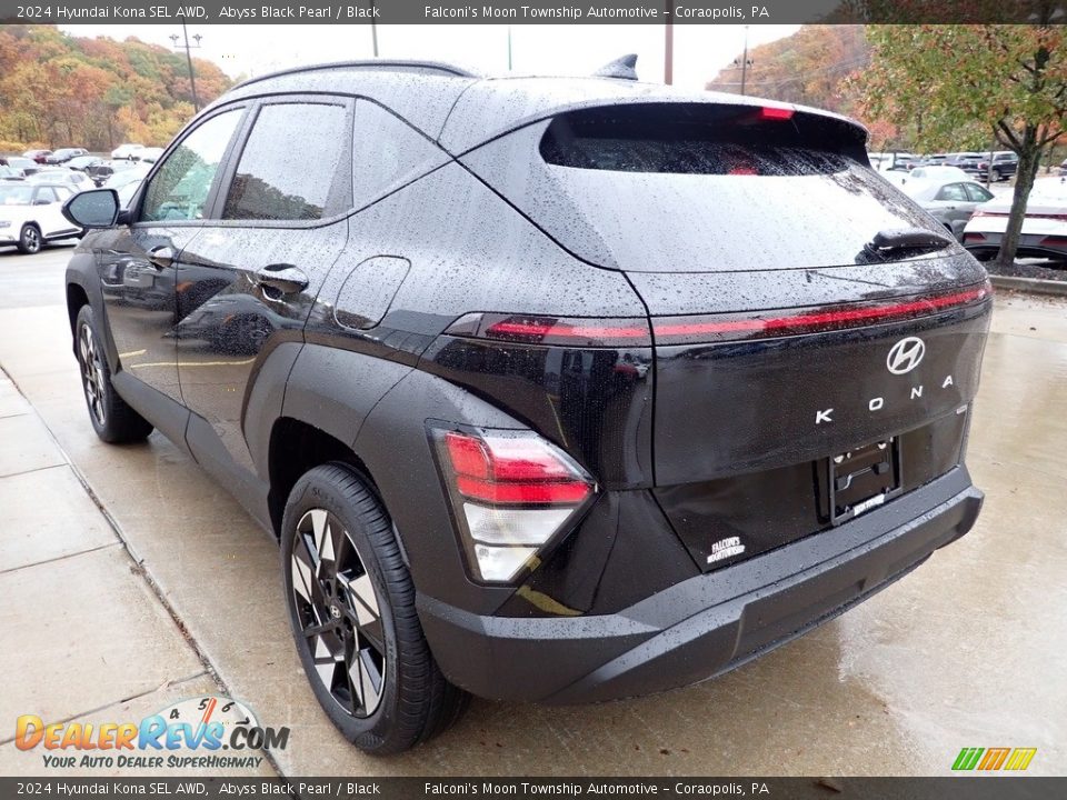 2024 Hyundai Kona SEL AWD Abyss Black Pearl / Black Photo #5