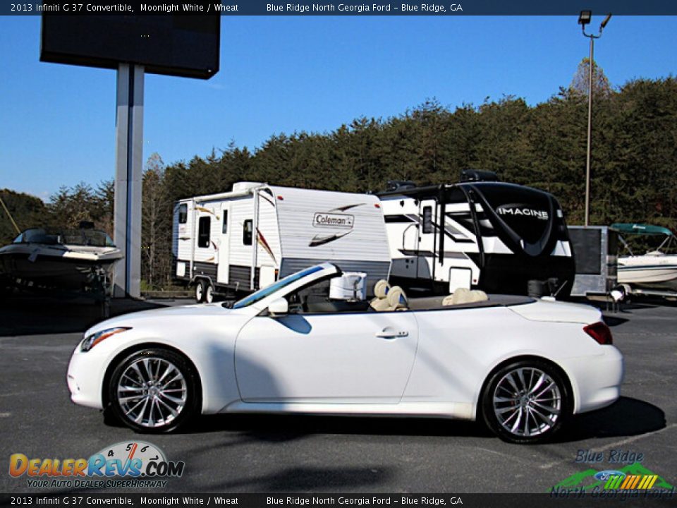 2013 Infiniti G 37 Convertible Moonlight White / Wheat Photo #2