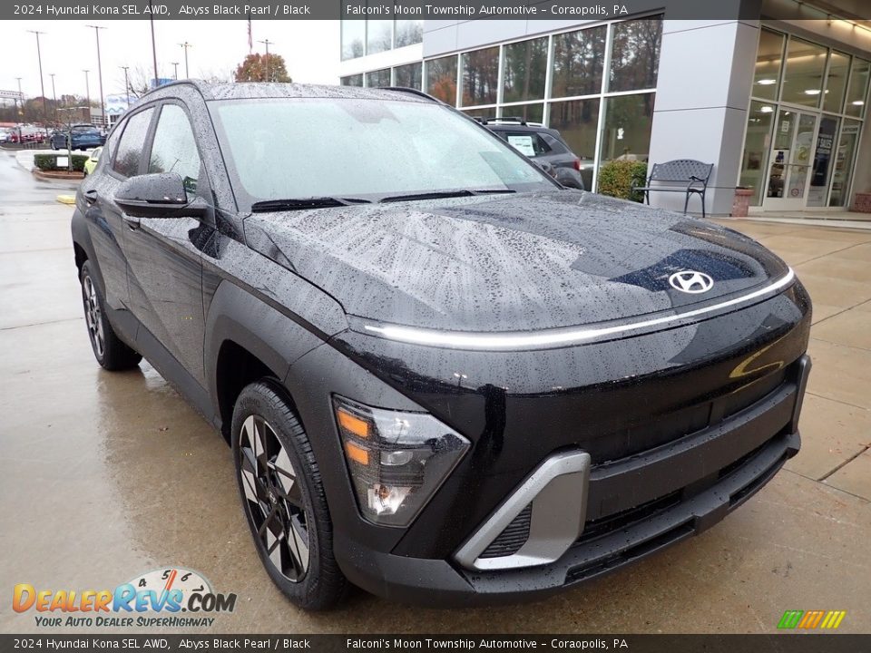 2024 Hyundai Kona SEL AWD Abyss Black Pearl / Black Photo #9