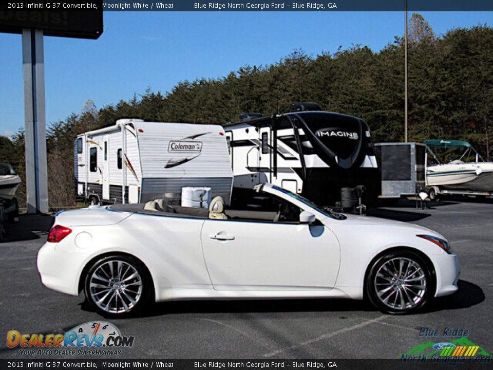 2013 Infiniti G 37 Convertible Moonlight White / Wheat Photo #7