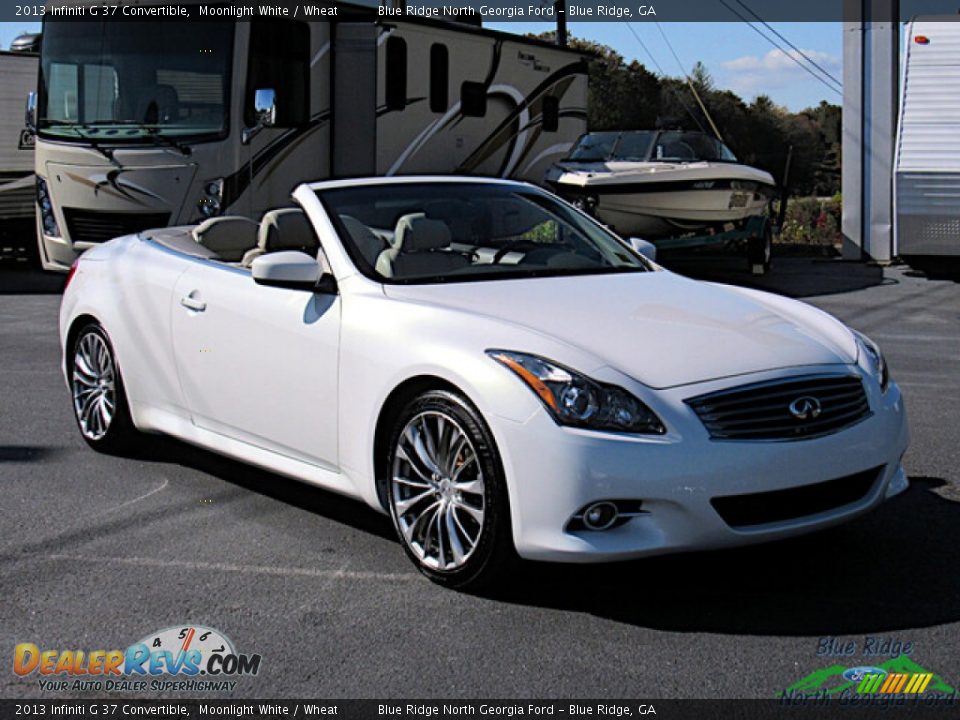 2013 Infiniti G 37 Convertible Moonlight White / Wheat Photo #8