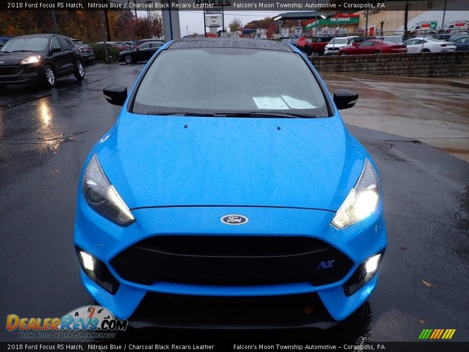 2018 Ford Focus RS Hatch Nitrous Blue / Charcoal Black Recaro Leather Photo #8