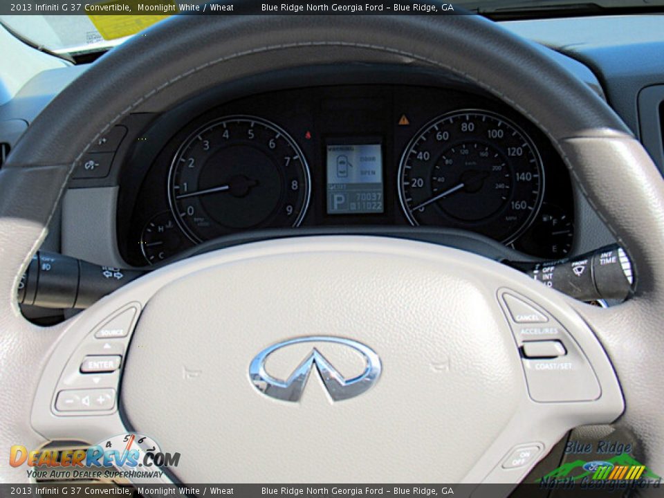 2013 Infiniti G 37 Convertible Moonlight White / Wheat Photo #17