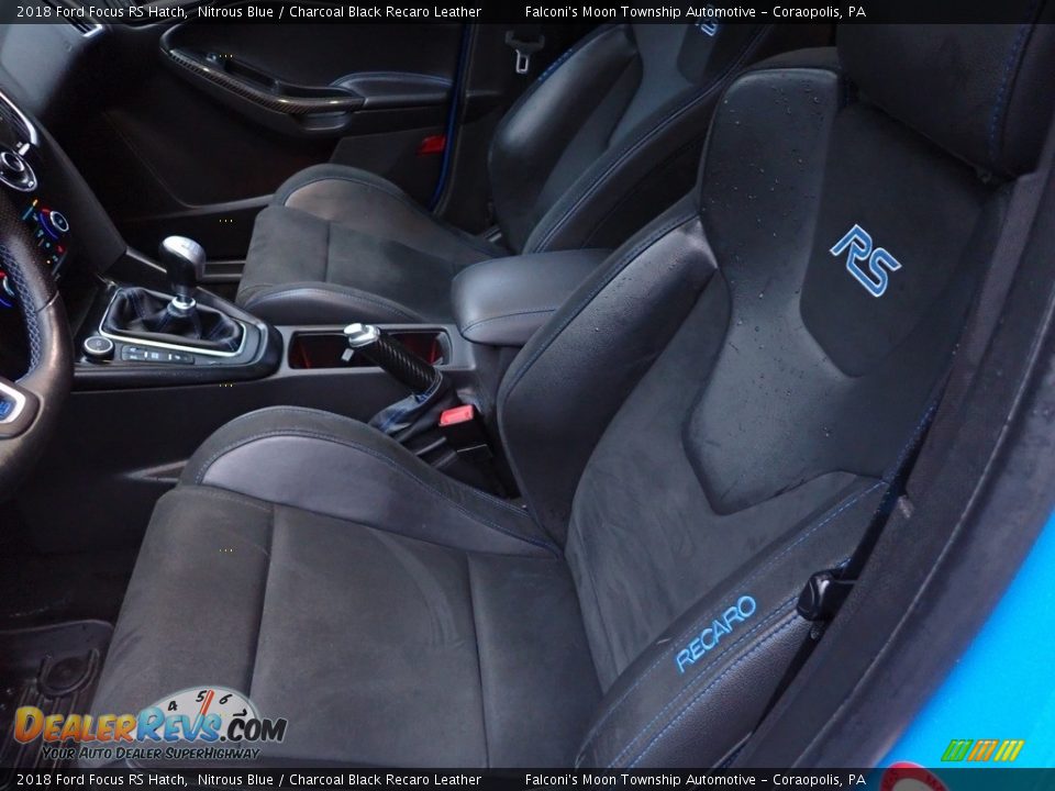2018 Ford Focus RS Hatch Nitrous Blue / Charcoal Black Recaro Leather Photo #17