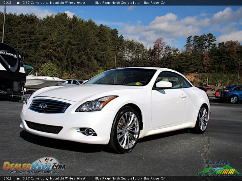 2013 Infiniti G 37 Convertible Moonlight White / Wheat Photo #24