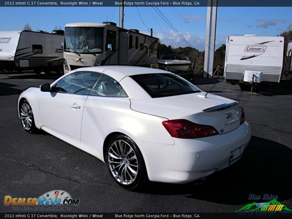 2013 Infiniti G 37 Convertible Moonlight White / Wheat Photo #25