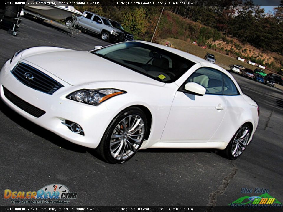 2013 Infiniti G 37 Convertible Moonlight White / Wheat Photo #26