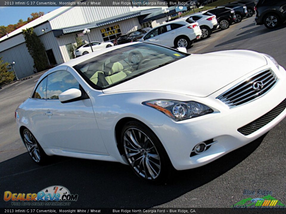 2013 Infiniti G 37 Convertible Moonlight White / Wheat Photo #27