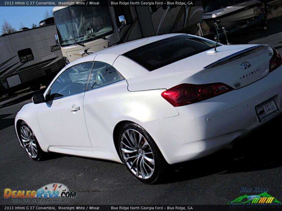 2013 Infiniti G 37 Convertible Moonlight White / Wheat Photo #29