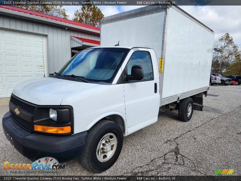 2015 Chevrolet Express Cutaway 3500 Moving Van Summit White / Medium Pewter Photo #16