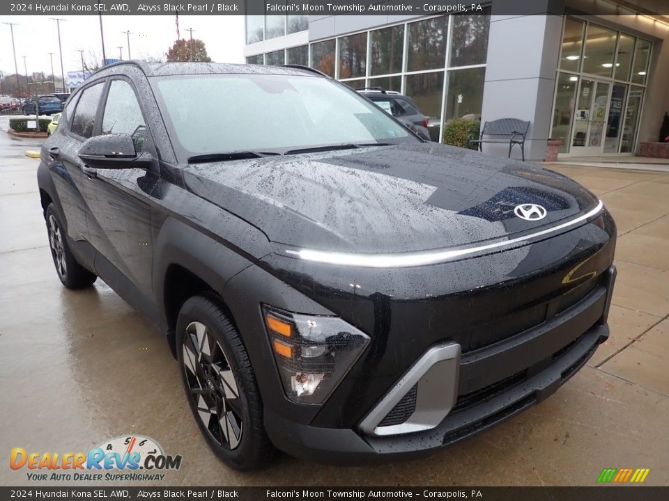 2024 Hyundai Kona SEL AWD Abyss Black Pearl / Black Photo #9