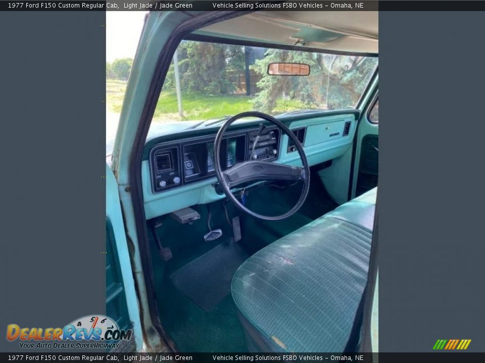 Jade Green Interior - 1977 Ford F150 Custom Regular Cab Photo #6