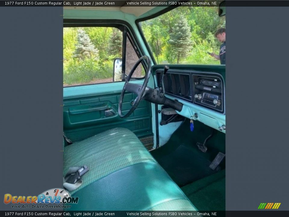Jade Green Interior - 1977 Ford F150 Custom Regular Cab Photo #9